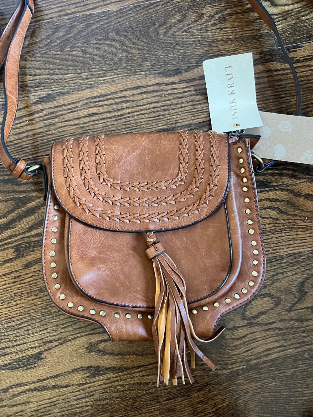 Antik Kraft vegan leather crossbody purse